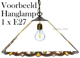 5423 * Hanglamp Tiffany Ø58cm  Durban, Art deco motief