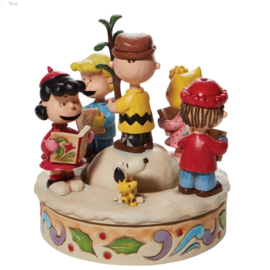 Charlie Brown & Friends Around Tree Rorating H17cm Jim Shore 6008958 , retired.