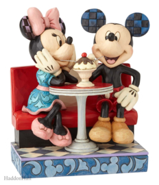 Mickey & Minnie "Soda Shop" H15cm Jim Shore 4059751 love comes in many flavors