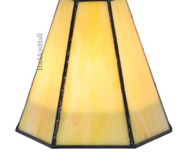 8199 * Hanglamp Textielsnoer Zwart met Tiffany kap Ø15cm Narcissus