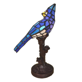 6102BL Tiffany lamp H33cm Blue Bird
