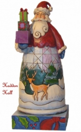 "Holiday Gifts" Santa with gifts H18cm Jim Shore Kerstman uit 2008
