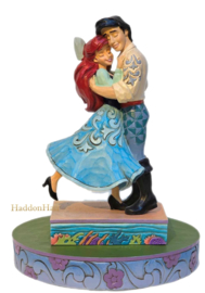 Ariel & Prince Eric + BASE COLOR Ø16cm "Two Worlds United" H19cm  Jim Shore  6013070