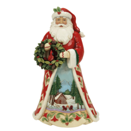 Lodge Santa with Wreath "Christmas Peaceful Retreat" Jim Shore 6017032