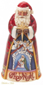JIM SHORE "O`Holy Night" Santa with Nativity scene * 26 cm  4017656 laatste exemplaar