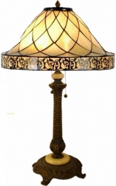 5281 *Tafellamp H75cm  met Tiffany kap Ø45cm Filigrees