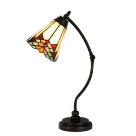 5964 * Bureaulamp H50cm met Tiffany kap Ø16cm Stricta