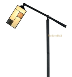 8131 Vloerlamp - Leeslamp H152cm met Tiffany kap 12,5x12cm Mondriaan