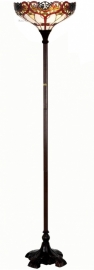 5583 * Vloerlamp Tiffany H180cm Ø40cmRed Ribbon Uplicht