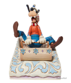 Goofy Sledding H11,5cm - Jim Shore 6008974 retired, laatste exemplaren *