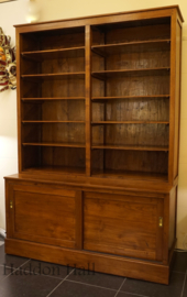 Kast -Boekenkast H215cm B150cm Massief Teakhout