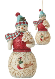 Winter Wonderland Set - Snowman Figurine & Hanging Ornament - Jim Shore *