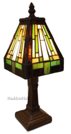 TF511 * Tafellamp H31cm met Tiffany kap 11x11cm Ray of Light