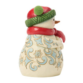 Snowman with Pom-Pom Hat H14cm Jim Shore 6019281 PREORDER