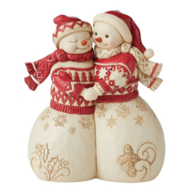 Nordic Noel Snow Couple H 17cm Jim Shore 6010834 retired *