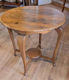 Verandatafel H72cm Ø77cm Massief Teakhout Ca. 1925