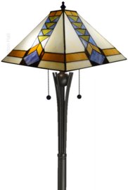 7855 Vloerlamp H158 met Tiffany kap 37x37cm Pyramide