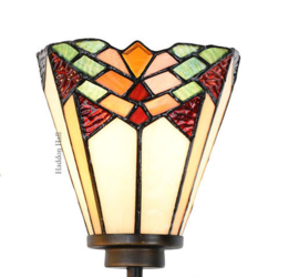 5966 * Tafellamp Uplight H57cm met 2 Tiffany kappen Ø15cm Stricta