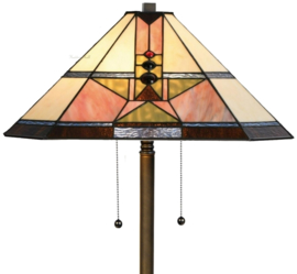 5781 * Vloerlamp Bruin H159cm 48x48cm Schuitema