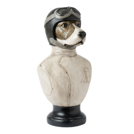 Hond Bust H51cm Vliegenier Piloot Pilot , laatste exemplaren.