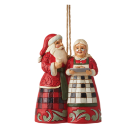 Highland Glen Santa & Mrs. Santa Hanging Ornament  H10cm Jim Shore 6012877