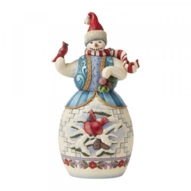 Snowman with Cardinal H24,5cm Jim Shore 6008918 RETIRED