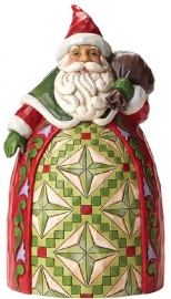 Goodwill To All   21cm Jim Shore Santa 4046765 uit 2015 kerstman , retired * laatste exemplaren