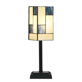 8131 ' Tafellamp Tiffany H41cm 12,5x12cm Mondriaan