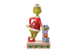 Grinch Leaning on Gifts H20cm Jim Shore 6015218 *