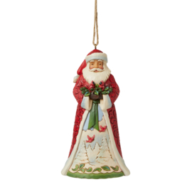 Santa with Cardinals Hanging Ornament H12cm Jim Shore 6009693 retired * laatste exemplaren