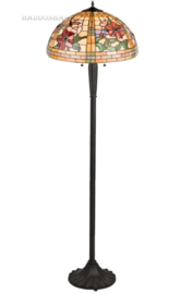 9934 * Vloerlamp Zwart H160 Tiffany Ø51cm Garden Dragonfly Ronde voet