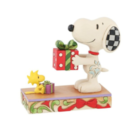 Snoopy and Woodstock Giving Gifts *  H12cm Jim Shore 6013047 retired, laatste exemplaren