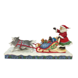 Santa in Sleigh with Dogs B27cm Jim Shore 6010826 retired *