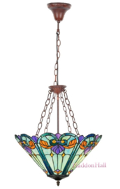 KT0190 C4 Hanglamp Tiffany Ø39cm  3xE27 Blue Jay