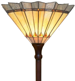 5763 Vloerlamp Uplicht H185 met Tiffany kap Ø45cm Sunrise