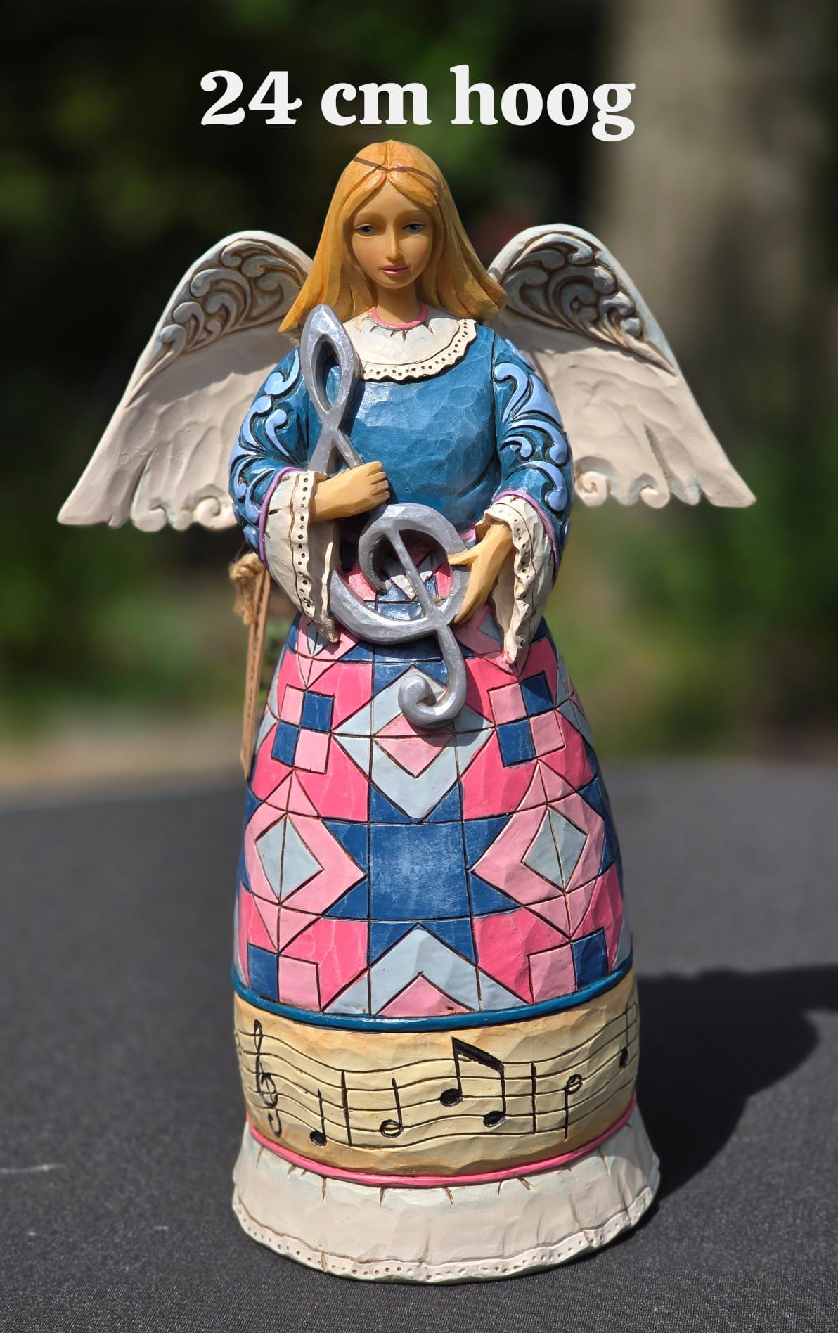 "There is Music in My Heart" H24cm Jim Shore Music Angel 6014867 , retired , made in 2023