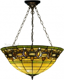 5804 SU3 * Hanglamp Tiffany Ø51cm  Olive laatste exemplaren