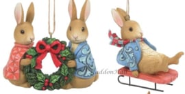 Beatrix Potter By Jim Shore - Set van 2 Hanging Ornaments