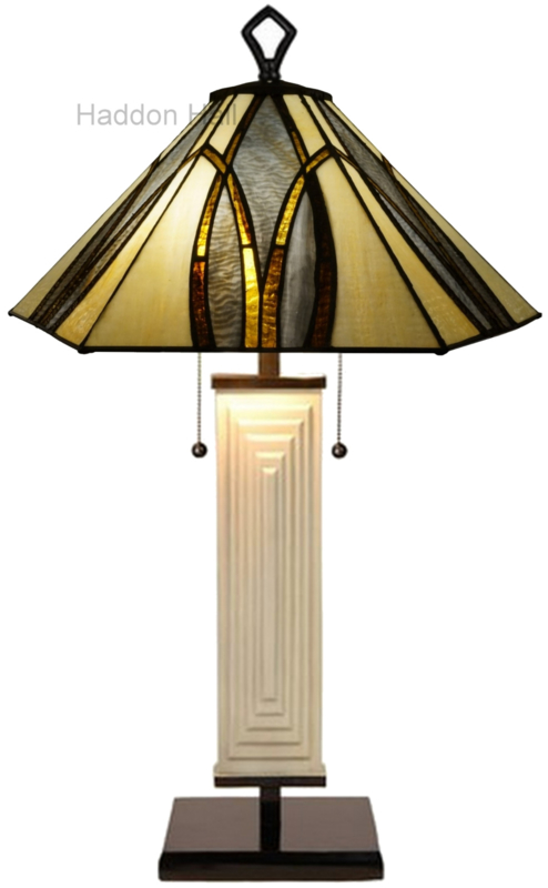 7856 Tafellamp Tiffany H80cm Ø50cm Round & Square