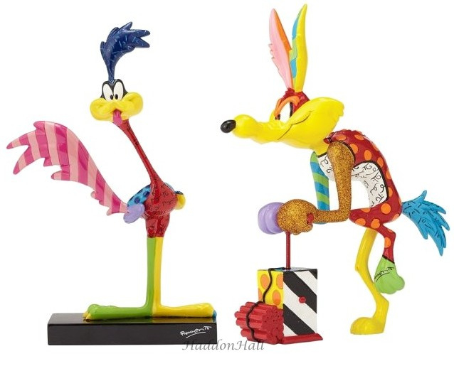 Road Runner & Coyote H22cm - Set van 2 Figurines - Looney Tunes by Britto