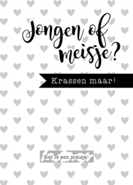 Kraskaart - Jongen of meisje? Het is een meisje!