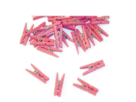 Roze mini knijpertjes (20 stuks)