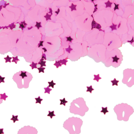 Confetti Sweet Baby Feet Pink mini met sterretjes