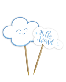 "Little Cloud Babyshower" Blue prikkers