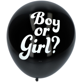 Boy or Girl? Gender Reveal roze confetti ballonnen 3 stuks