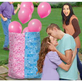 Gender Reveal Surprise Bag XL met ballonnen Boy or Girl