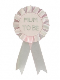 "Mum to Be" Rozet/Button  Baby Roze