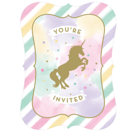 "Unicorn Sparkle" uitnodigingen