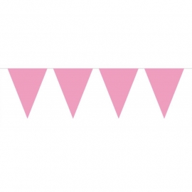 Roze XL vlaggetjes slinger
