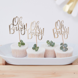 "Oh Baby" cupcake toppers